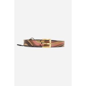 Paul Smith Brown And Colourful Double Wrap Belt Leather